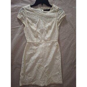 THE LIMITED Women's Cream Colored Lace Dress Size 0
